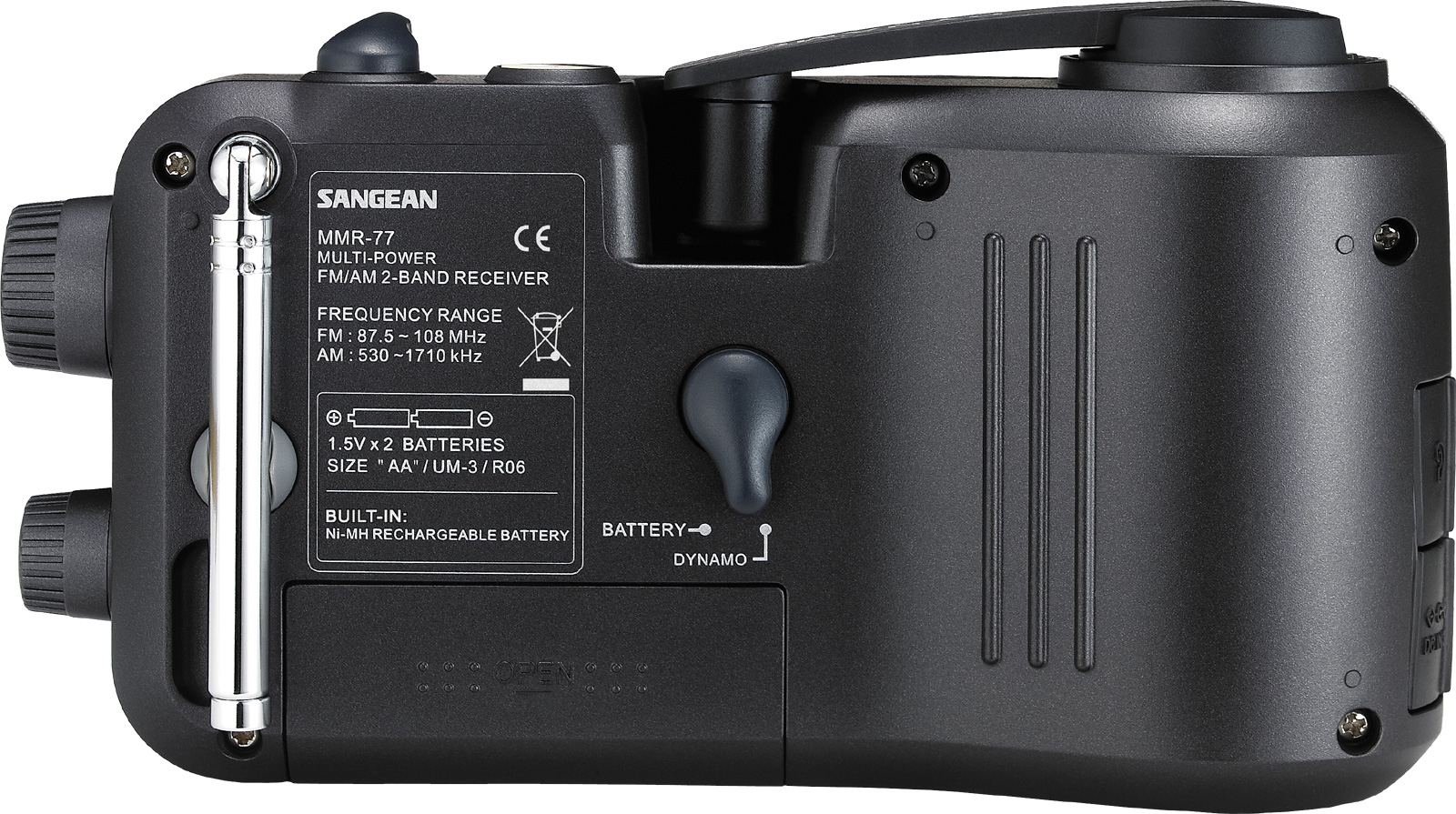 Radio d'urgence AM /FM avec manivelle MMR-77
